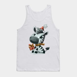 Cute Zebra Drawing Tank Top